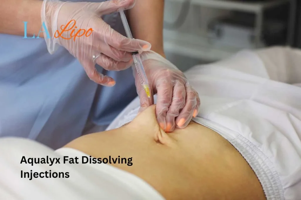 woman having fat dissolving injections Chessington in the stomach