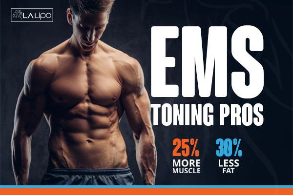 Image of man with sculpted stomach showing the fat loss and muscle gain of LA-EMS Body Sculpting Treatment Chessington