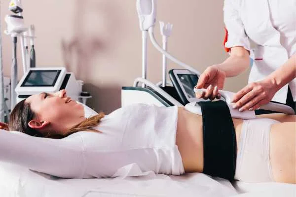 woman having body sculpting to help improve her body image and her mental health Chessington